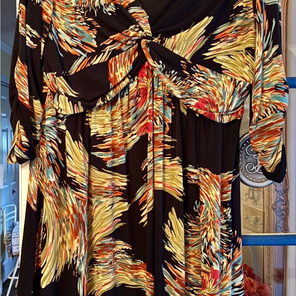 Ronni Nicole Black and Multicolor Dress
